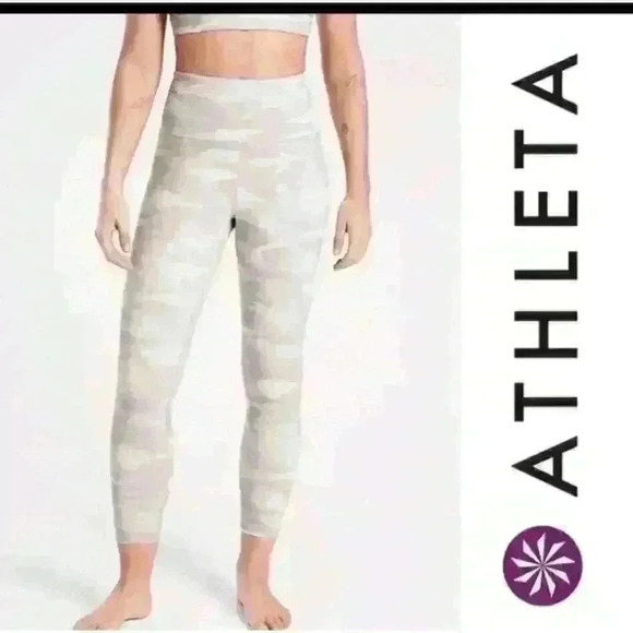Athleta Pants Womens XXS Elation 7/8 Tight Gray Camo High Rise Pull Leggings - Picture 3 of 14